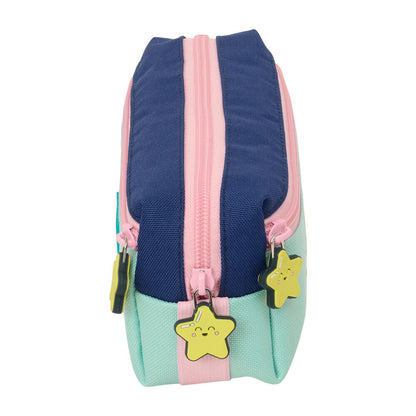 Portatodo triple Estrella Mr. Wonderful en azul, rosa y verde menta - 3