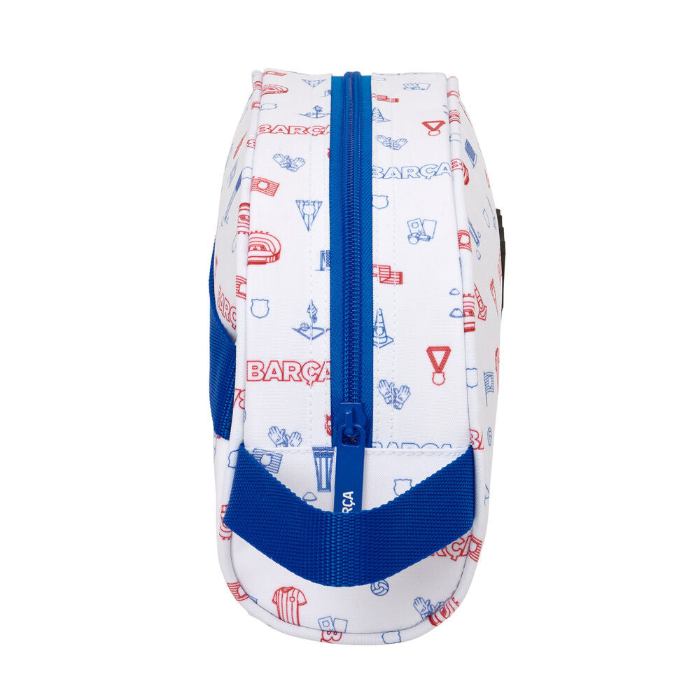 Neceser Baby F.C. Barcelona blanco con escudo y asa lateral - 3