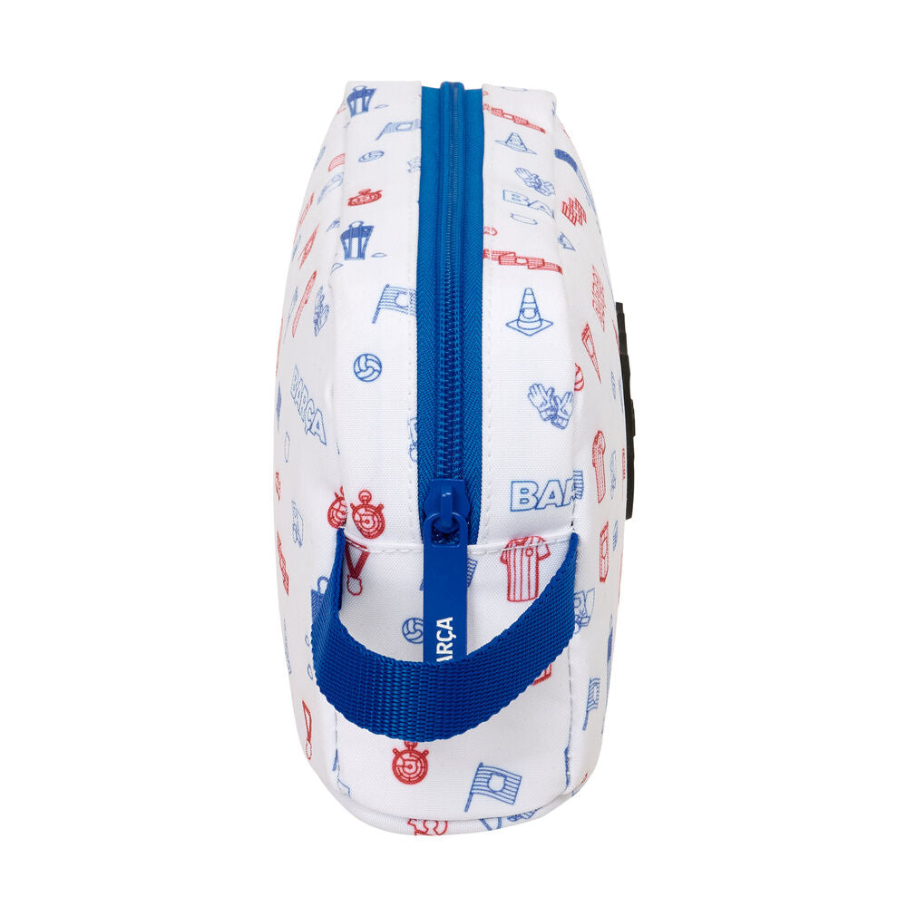 Portadesayunos térmico Baby F.C. Barcelona blanco con escudo y asa lateral - 3