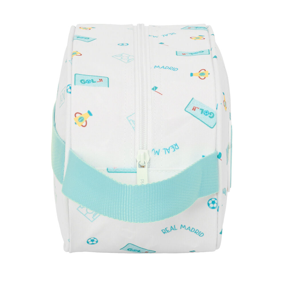 Neceser Baby Real Madrid SAFTA blanco con oso y asa lateral - 3
