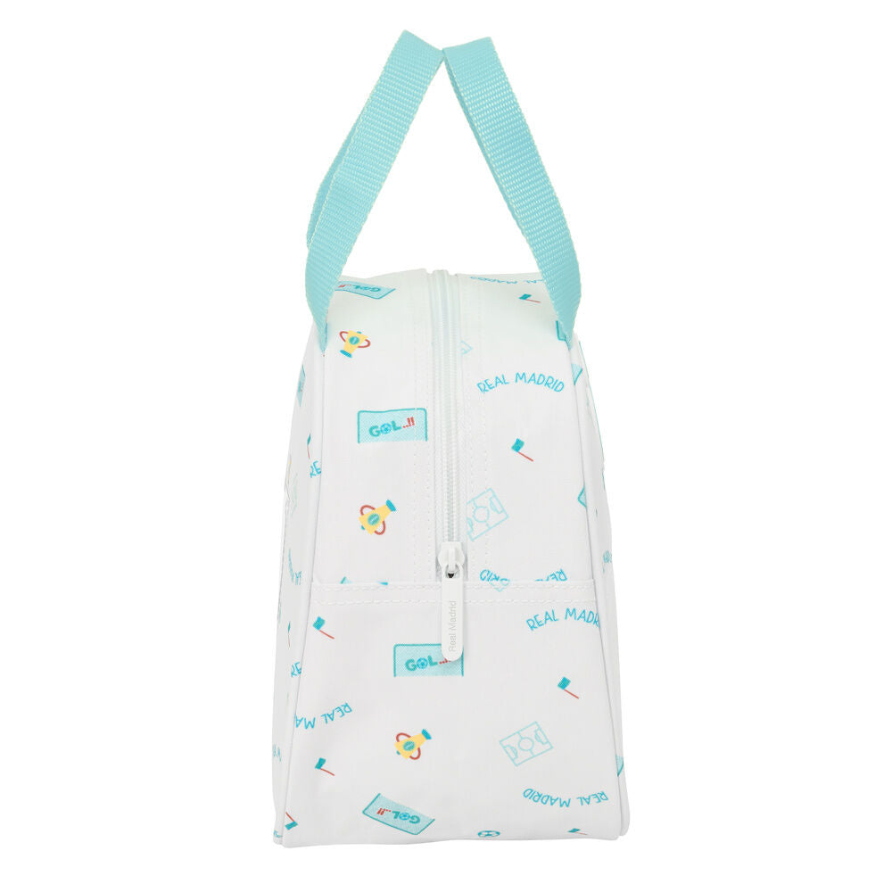 Bolsa portameriendas Baby Real Madrid blanca con oso y escudo - 3