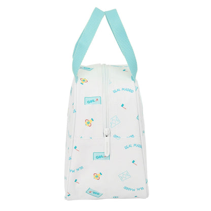 Bolsa portameriendas Baby Real Madrid blanca con oso y escudo - 3