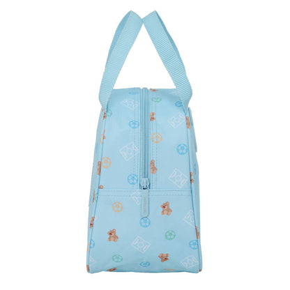 Bolsa portameriendas Baby Real Madrid azul claro con osito y escudo - 3