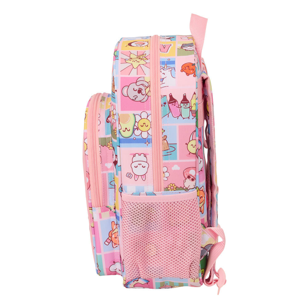 Mochila Comic Mr. Wonderful rosa de 34 cm con ilustraciones - 3
