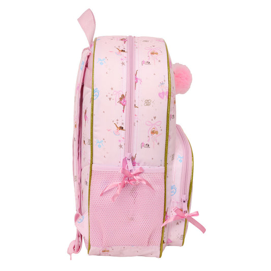 Mochila rosa Barbie Ballet de 42 cm con bolsillos y espalda acolchada - 3