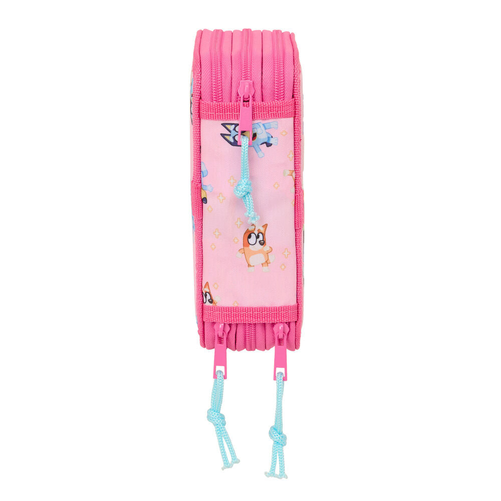 Plumier triple rosa de Bluey con tres compartimentos - 3
