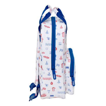 Mochila Baby F.C. Barcelona blanca con escudo del Barça - 3
