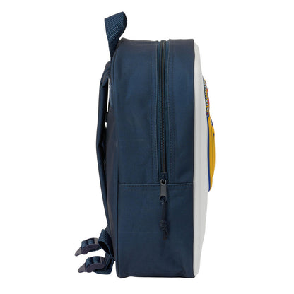 Mochila 3D Real Madrid SAFTA blanca y azul marino - 3