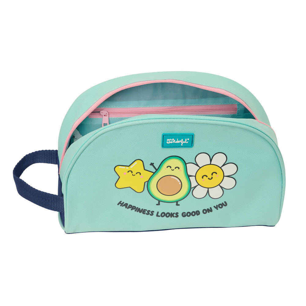 Neceser Mr. Wonderful Estrella verde agua con asa lateral - 4