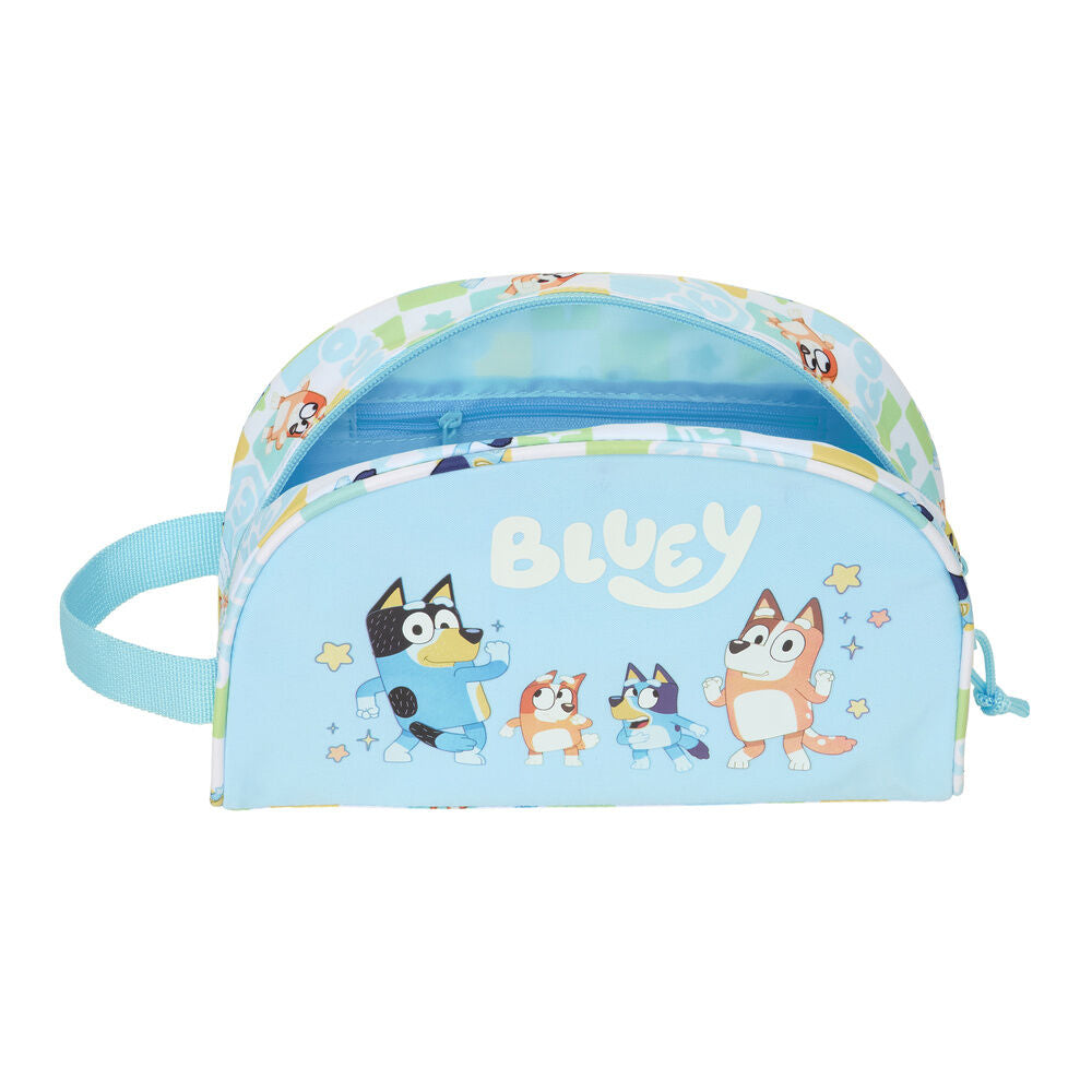 Neceser azul Bluey SAFTA con asa lateral y personajes ilustrados - 4