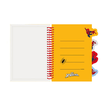 Cuaderno A5 Spider-Man Marvel azul con tapas duras y espiral roja - 3