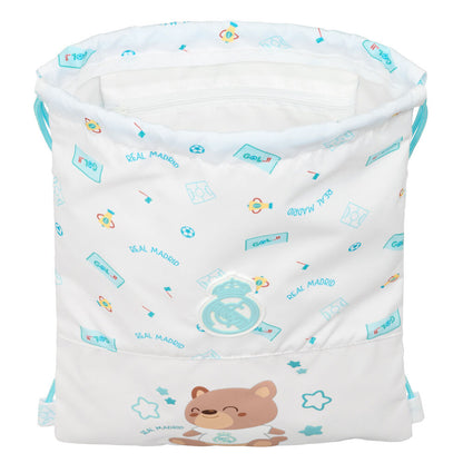 Saco Baby Real Madrid blanco con escudo y oso infantil - 4