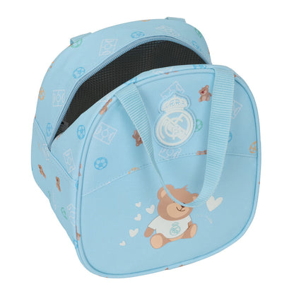 Bolsa portameriendas Baby Real Madrid azul claro con osito y escudo - 4