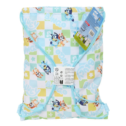Saco azul de Bluey con cordones y personajes estampados - 5