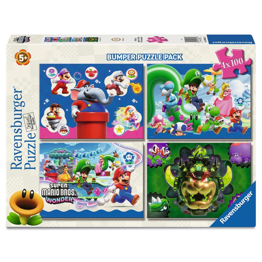 Pack de cuatro puzzles Ravensburger de Super Mario Bros.
