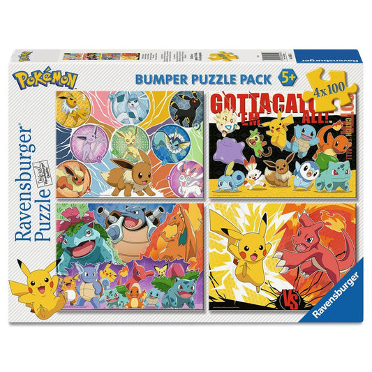 Pack Ravensburger de 4 puzzles Pokémon de 100 piezas