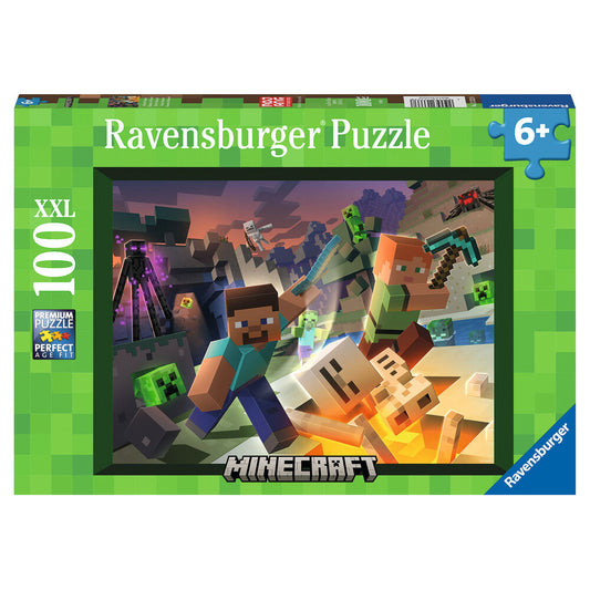 Puzzle XXL Ravensburger de Minecraft con 100 piezas
