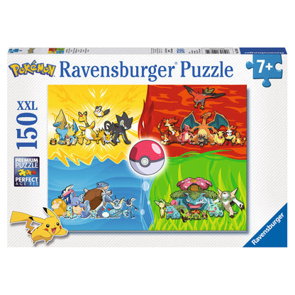Puzzle Pokémon XXL Ravensburger de 150 piezas con Pikachu y varios Pokémon
