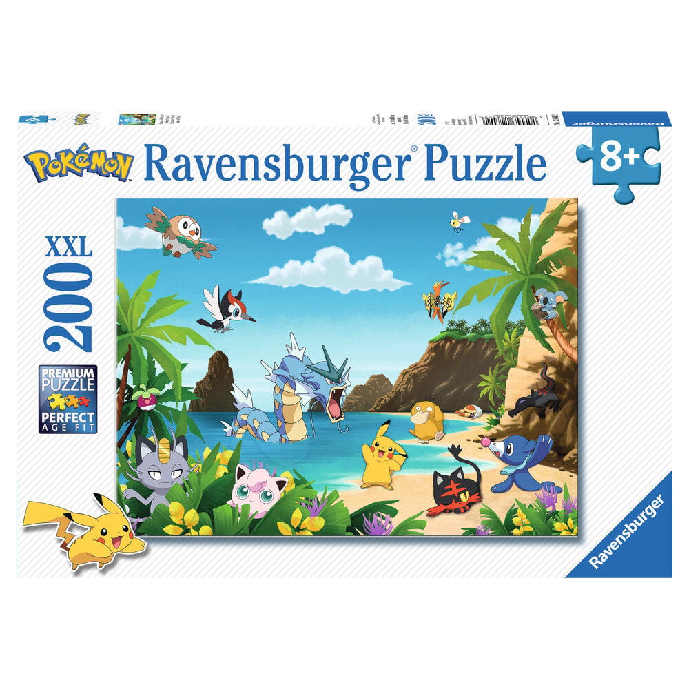 Puzzle Pokémon XXL de 200 piezas Ravensburger con escena tropical