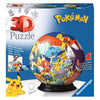 Puzzleball 3D de Pokémon Ravensburger con Pikachu y otros Pokémon