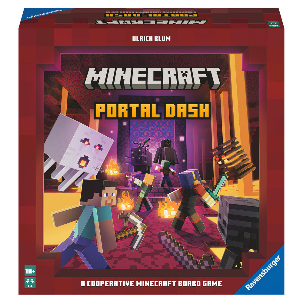 Caja del juego de mesa cooperativo Minecraft Portal Dash de Ravensburger
