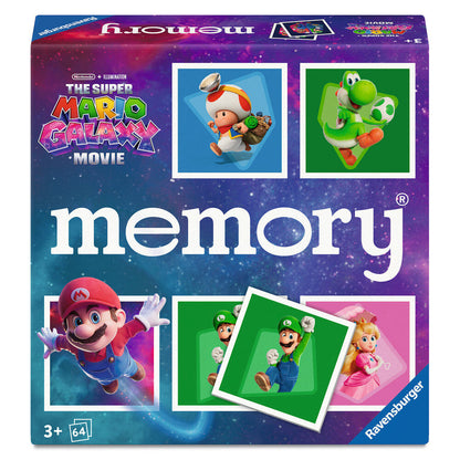 Juego Memory Pocket Super Mario Galaxy Movie de Ravensburger con 64 cartas