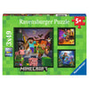 Set Ravensburger de 3 puzzles Minecraft de 49 piezas