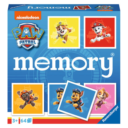 Caja del juego Memory Paw Patrol de Ravensburger con cartas ilustradas