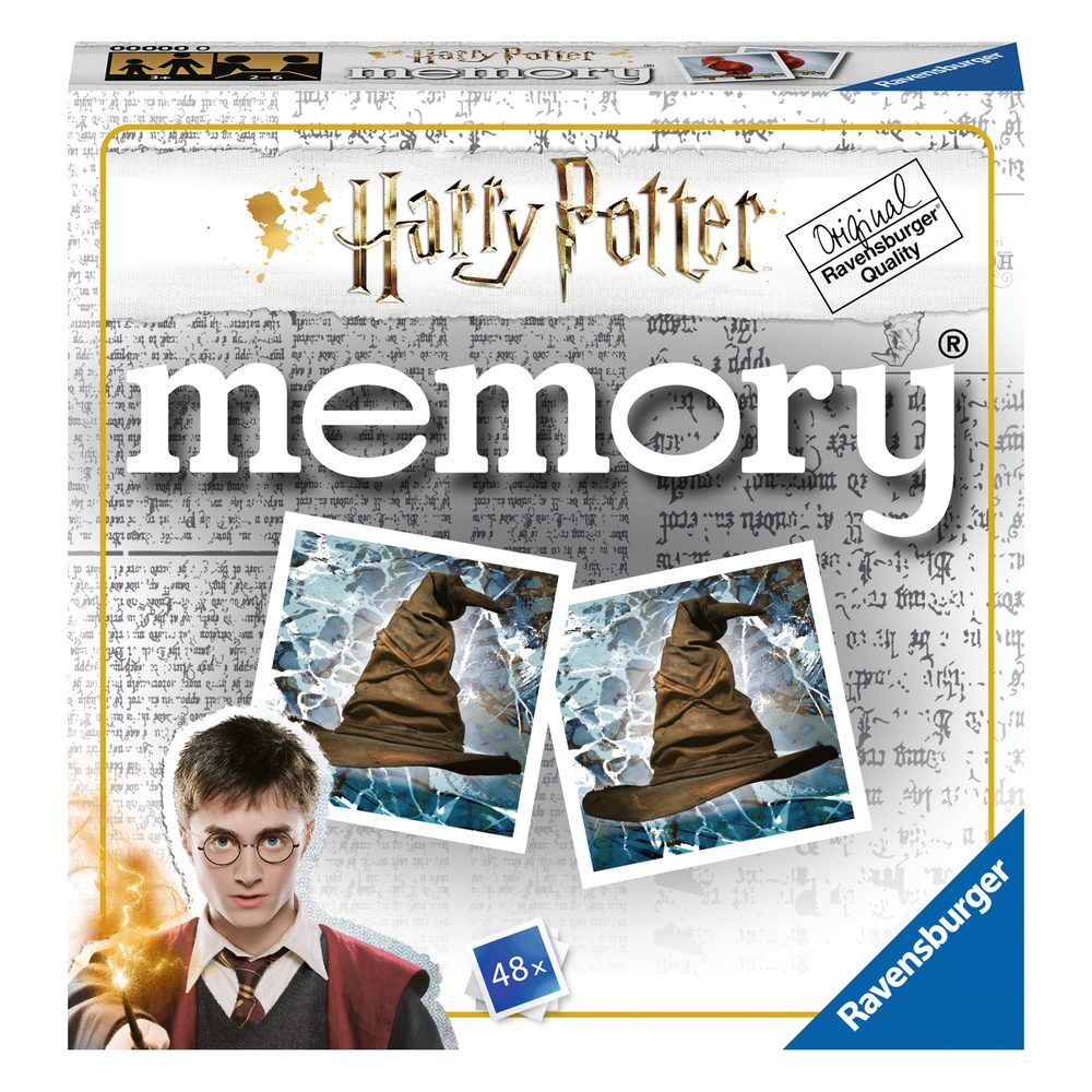 Juego Memory Pocket Ravensburger de Harry Potter con 48 cartas