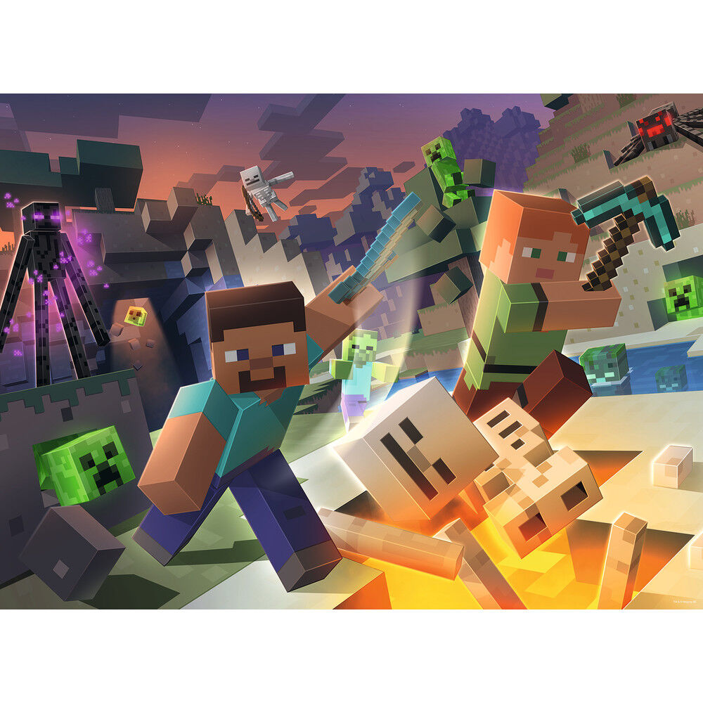 Puzzle XXL Ravensburger de Minecraft con 100 piezas - 2