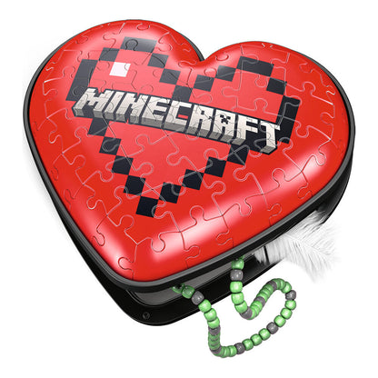 Puzzle 3D de corazón rojo Minecraft Ravensburger de 54 piezas - 2
