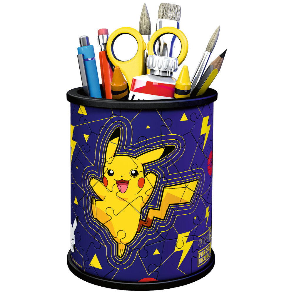 Puzzle 3D portalápices Pokémon con diseño de Pikachu - 2