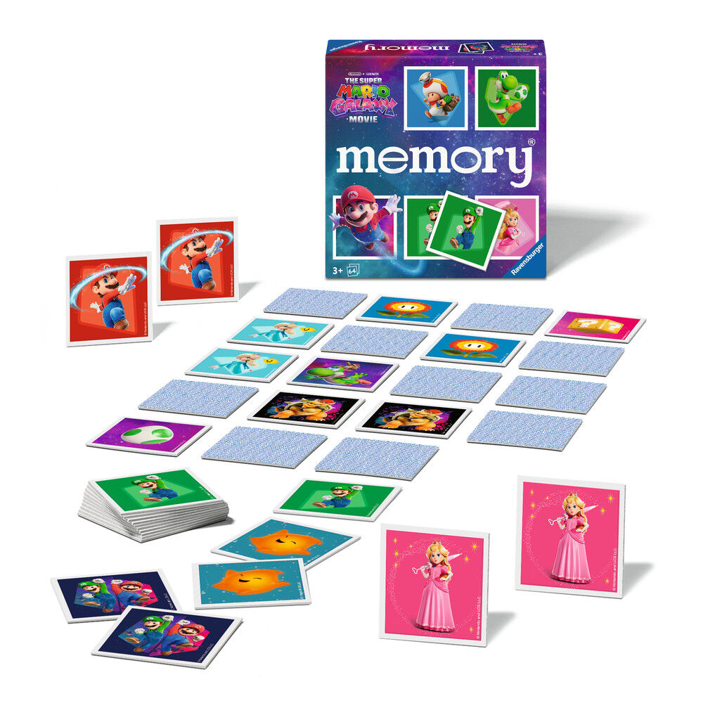 Juego Memory Pocket Super Mario Galaxy Movie de Ravensburger con 64 cartas - 2
