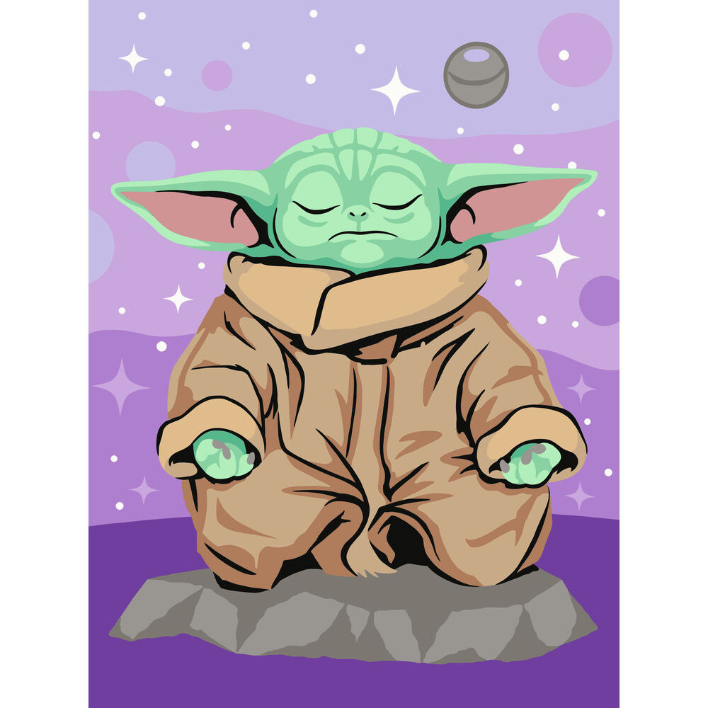 Kit CreArt de pintura por números con Grogu meditando - 2