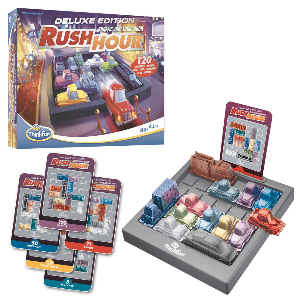 Juego de mesa Rush Hour Deluxe de Ravensburger con vehículos y retos de tráfico - 2