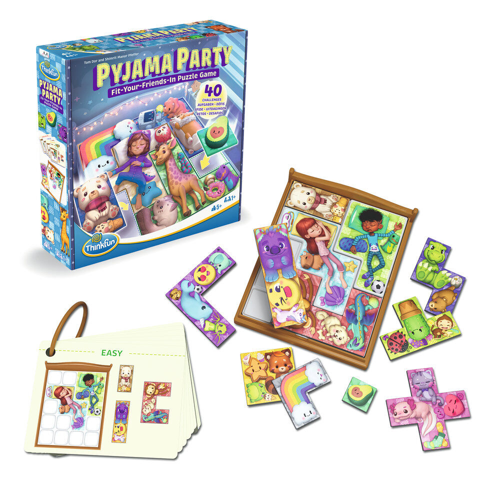 Caja del juego de mesa Ravensburger ThinkFun Pyjama Party con animales y 40 retos - 2