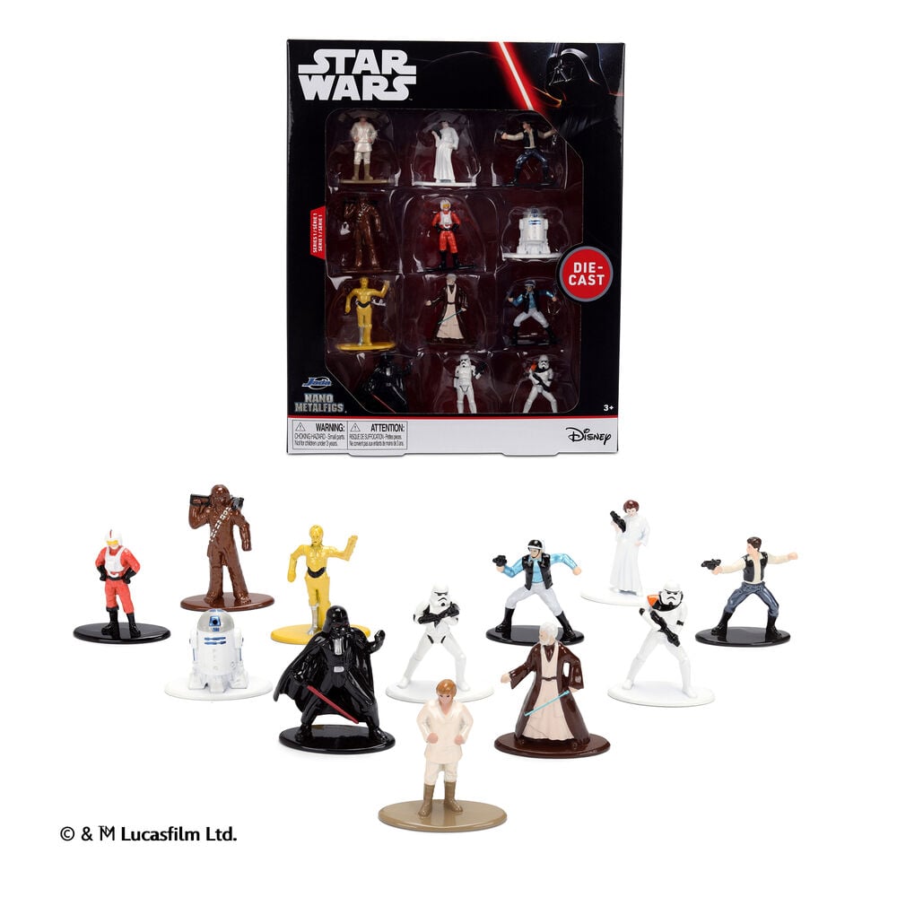 Blíster con 12 figuras Metalfigs de Star Wars de 4 cm - 2