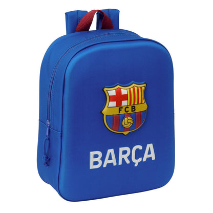 Mochila 3D azul del F.C. Barcelona con escudo y texto Barça - 4