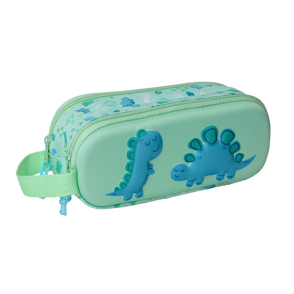 Portatodo 3D Dino doble verde menta de SAFTA - 4