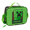 Bolsa portameriendas térmica Minecraft verde con Creeper en 3D