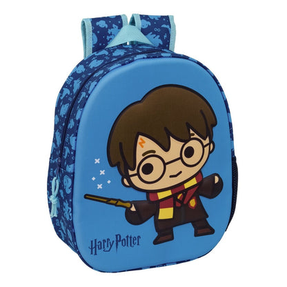 Mochila 3D azul de Harry Potter con diseño frontal de personaje