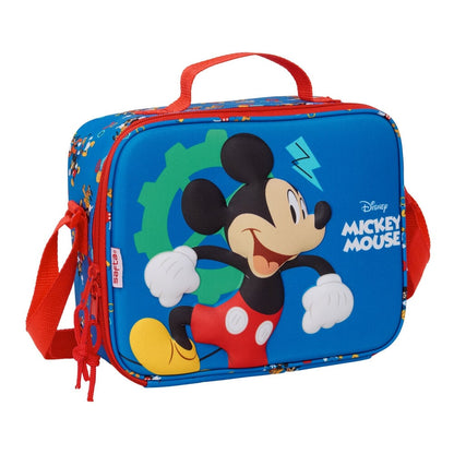 Bolsa portameriendas térmica 3D de Mickey Disney en azul y rojo