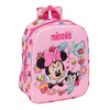 Mochila 3D rosa de Minnie Disney con estampado floral