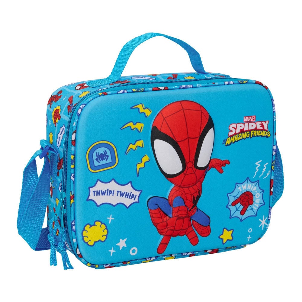 Bolsa portameriendas térmica 3D azul de Spidey Marvel