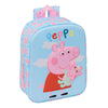 Mochila 3D azul y rosa de Peppa Pig con asa superior