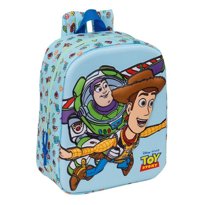 Mochila 3D azul de Toy Story con Woody y Buzz Lightyear