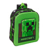Mochila 3D Minecraft verde con diseño Creeper