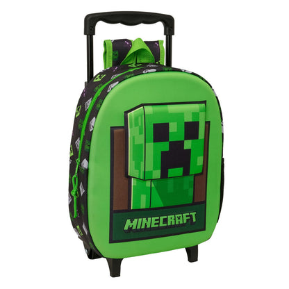 Trolley 3D Minecraft verde con diseño del Creeper