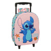 Trolley 3D rosa de Stitch Disney con asa extensible