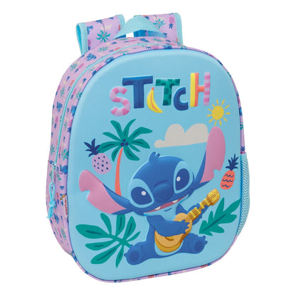 Mochila 3D de Stitch Disney con estampado tropical